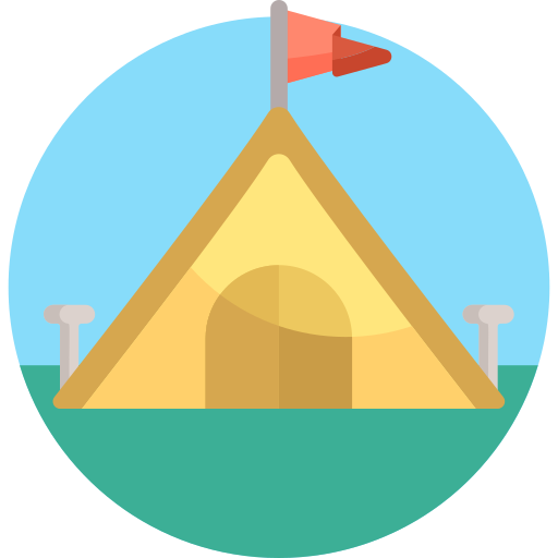 camping Detailed Flat Circular Flat icoon