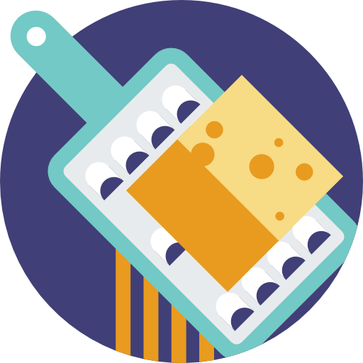 Grating cheese Detailed Flat Circular Flat icon