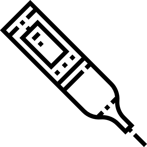 termometr Detailed Straight Lineal ikona