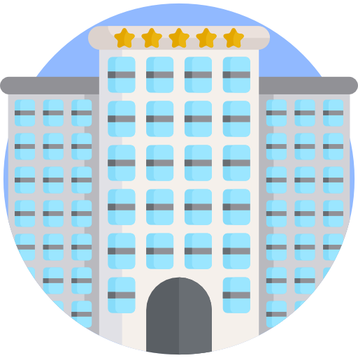 호텔 Detailed Flat Circular Flat icon