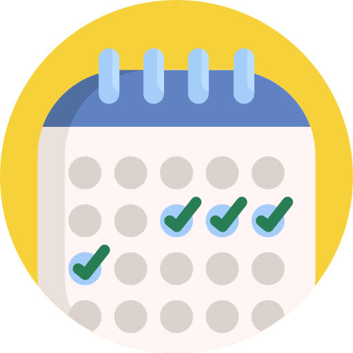 Calendar Detailed Flat Circular Flat icon