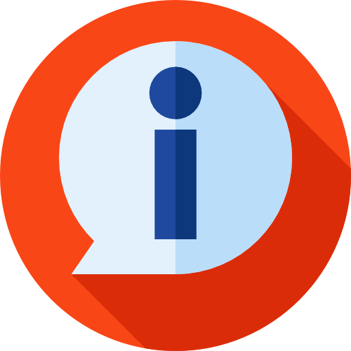 die info Flat Circular Flat icon