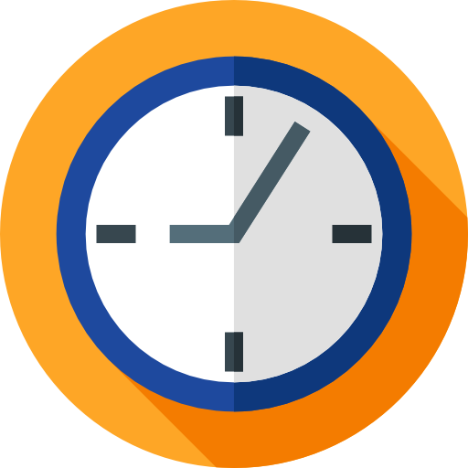 hora Flat Circular Flat icono