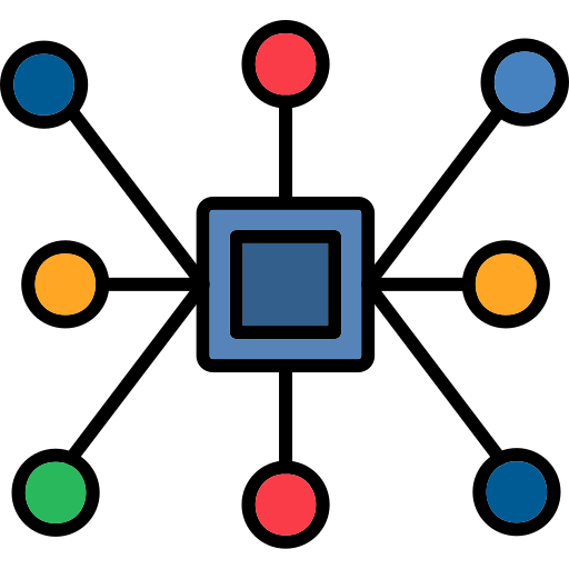 réseau neuronal Generic color lineal-color Icône