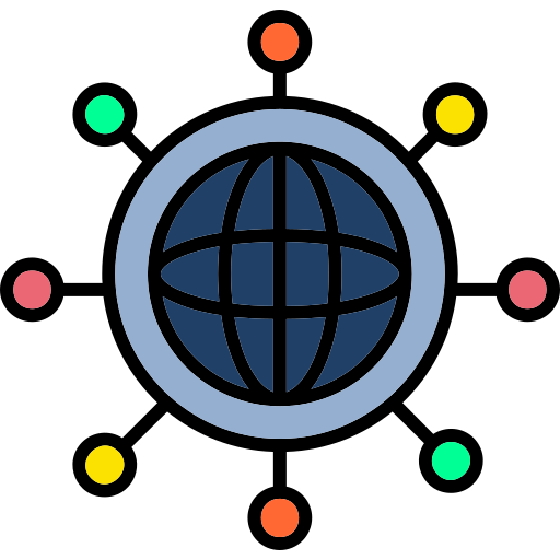 globaal netwerk Generic color lineal-color icoon