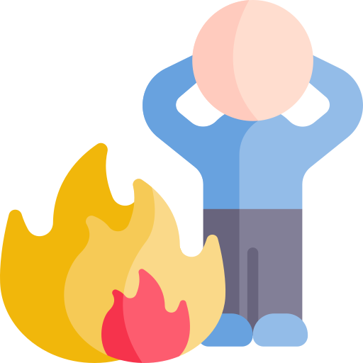 燃えた Kawaii Flat icon