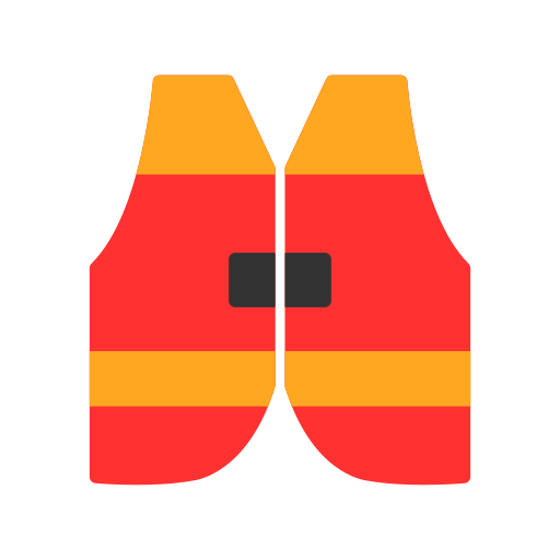 High visibility vest Generic color fill icon