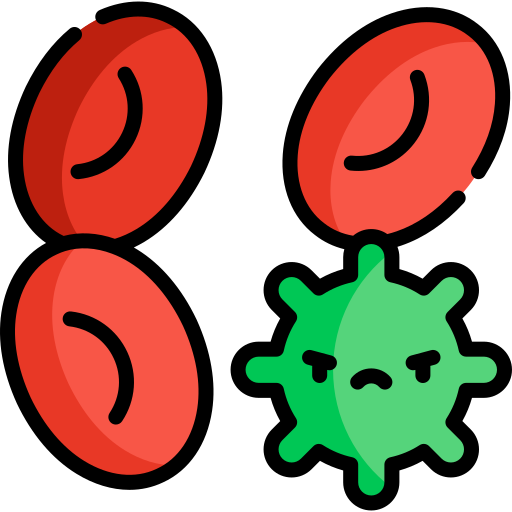 células Kawaii Lineal color icono