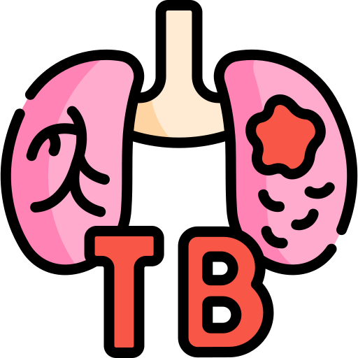 tuberculosis Kawaii Lineal color icono