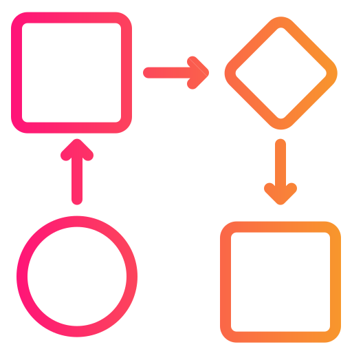 워크플로우 Generic gradient outline icon