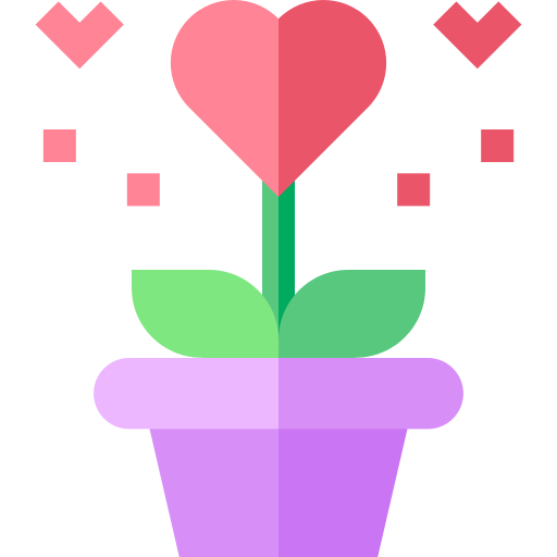 planta de amor Basic Straight Flat icono