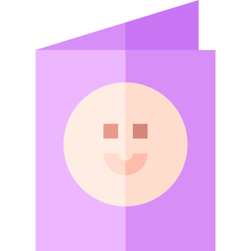 wenskaart Basic Straight Flat icoon