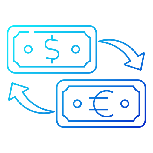 Money exchange Generic gradient outline icon
