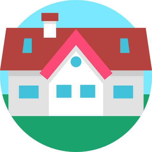 Mansion Detailed Flat Circular Flat icon