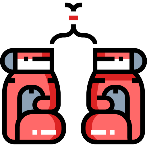 rękawice bokserskie Detailed Straight Lineal color ikona
