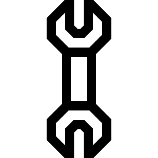 llave inglesa Basic Straight Lineal icono