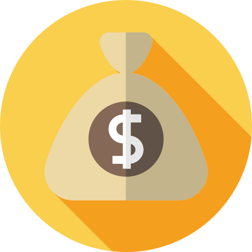 bolsa de dinero Flat Circular Flat icono