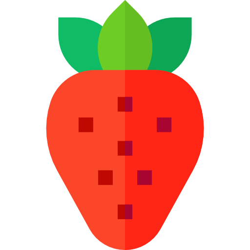 fraise Basic Straight Flat Icône