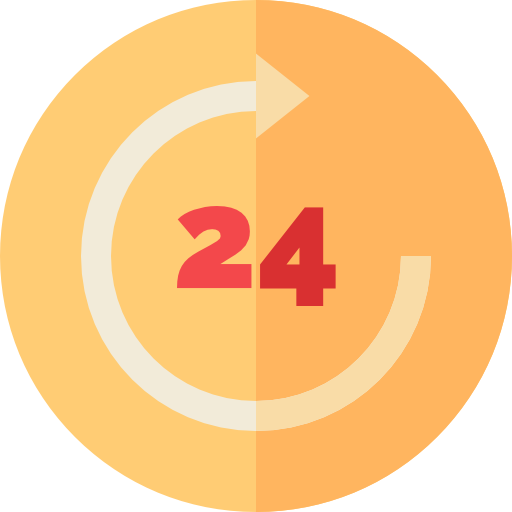 24時間 Basic Straight Flat icon