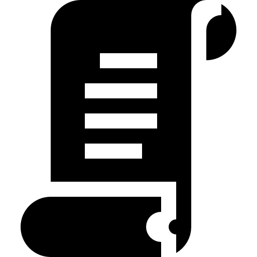 영수증 Basic Straight Filled icon