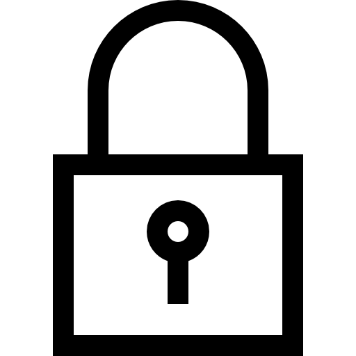 zamek Basic Straight Lineal ikona
