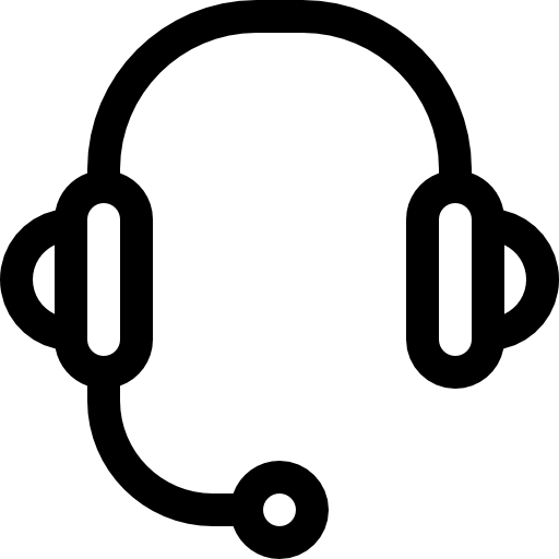 koptelefoon Basic Straight Lineal icoon