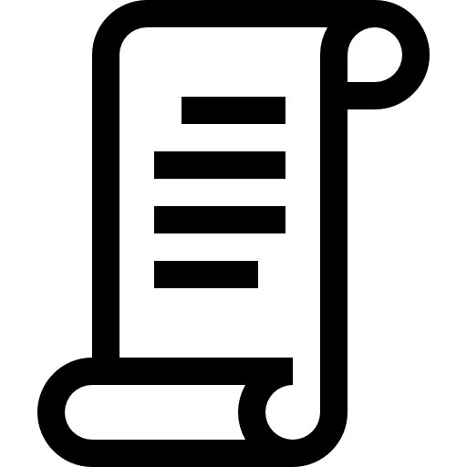 영수증 Basic Straight Lineal icon