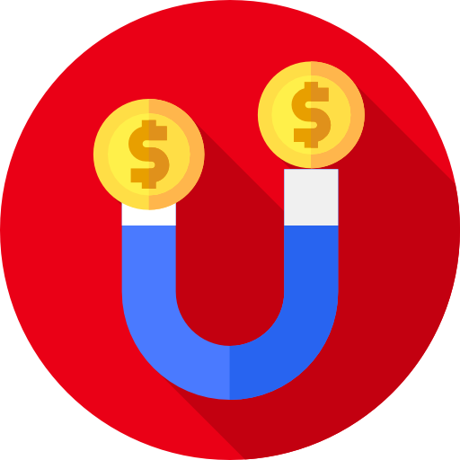 Money magnet Flat Circular Flat icon