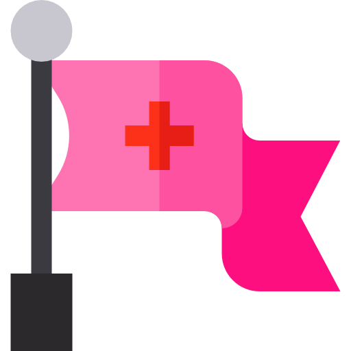 cruz roja Basic Straight Flat icono
