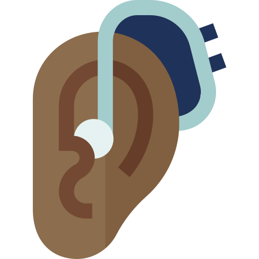 Hearing aid Basic Straight Flat icon