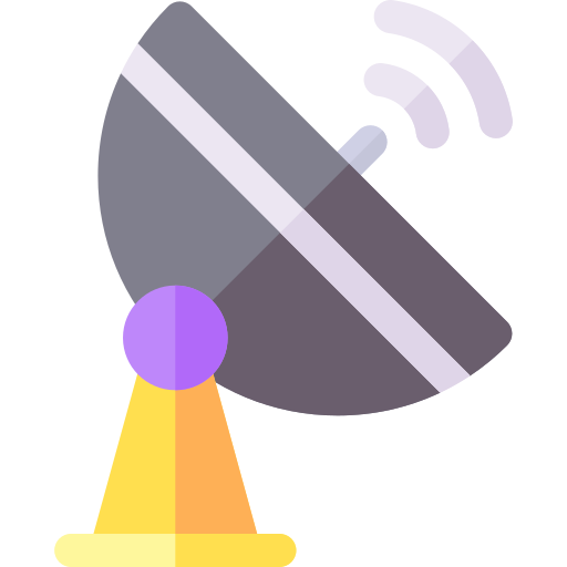 satellitenschüssel Basic Rounded Flat icon