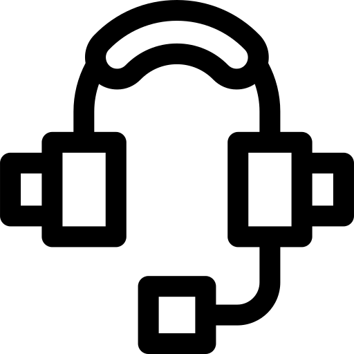 Écouteurs Basic Rounded Lineal Icône