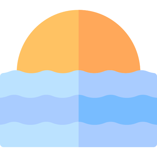 wschód słońca Basic Rounded Flat ikona