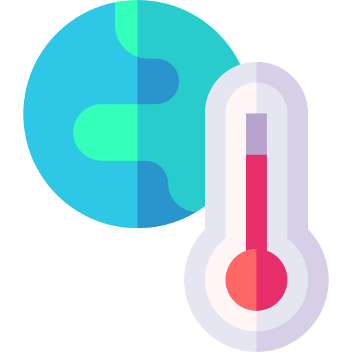il riscaldamento globale Basic Straight Flat icona