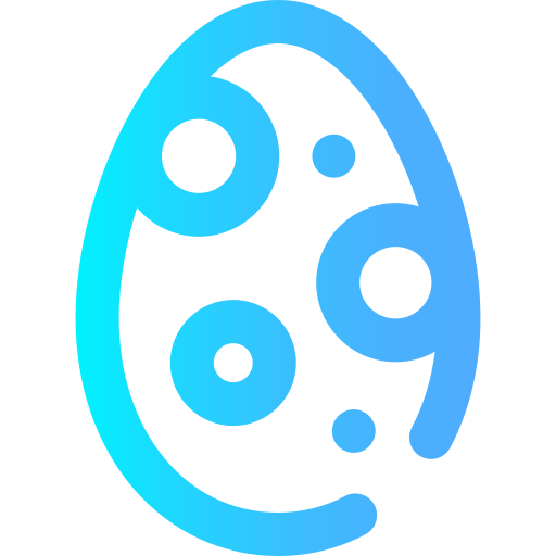 el huevo de pascua Super Basic Omission Gradient icono
