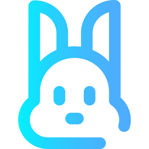 Easter bunny Super Basic Omission Gradient icon