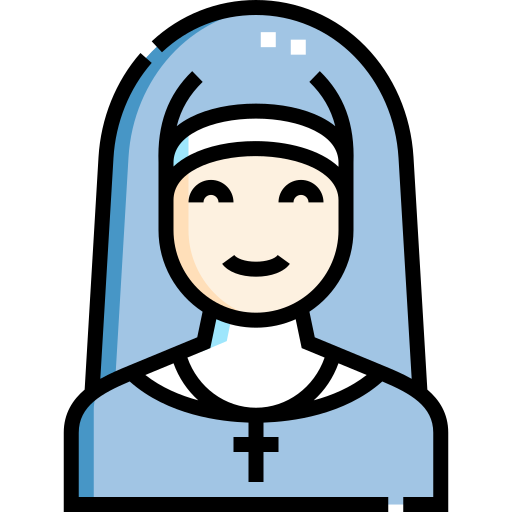 Nun Detailed Straight Lineal color icon