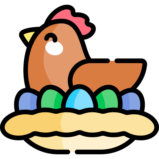 Курица Kawaii Lineal color иконка