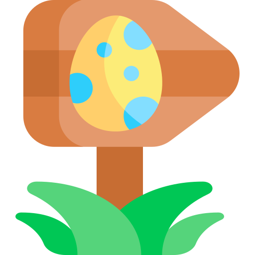 búsqueda de huevos Kawaii Flat icono