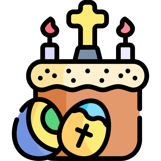 pascua de resurrección Kawaii Lineal color icono