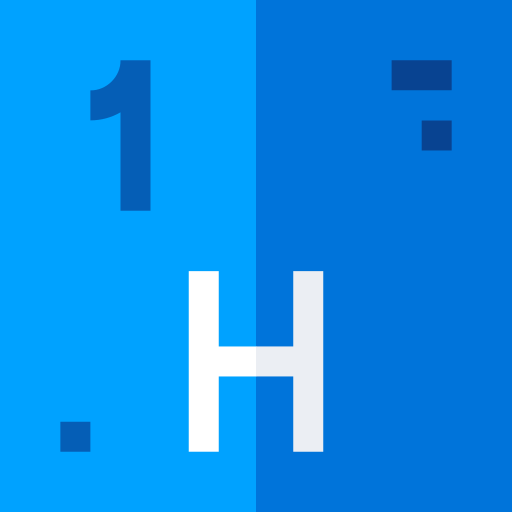 Hydrogen Basic Straight Flat icon