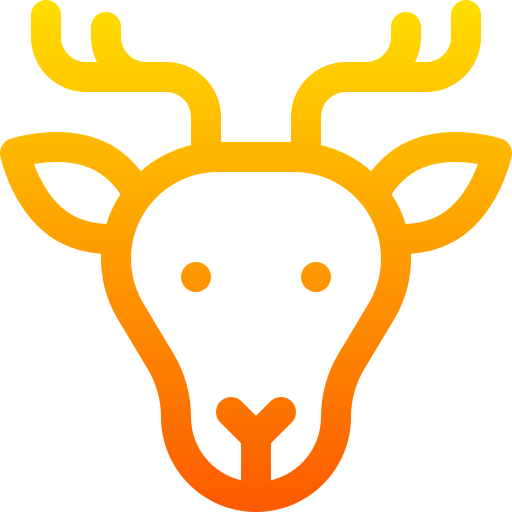 ciervo Basic Gradient Lineal color icono