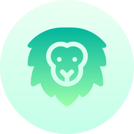 león Basic Gradient Circular icono
