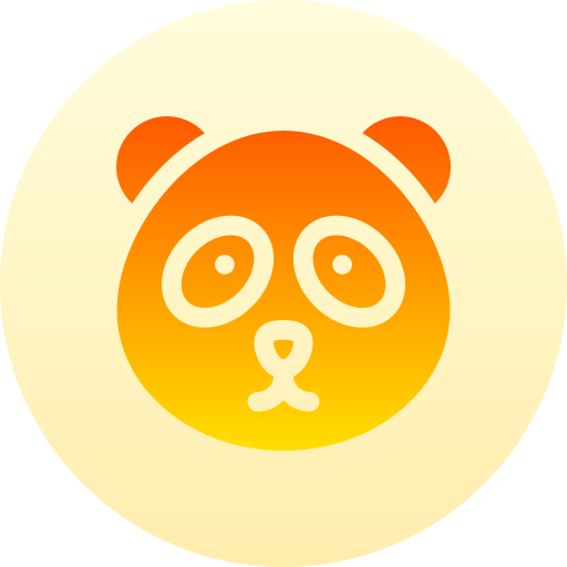 Panda Basic Gradient Circular icon