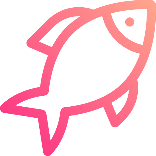 poisson Basic Gradient Lineal color Icône