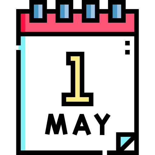 Календарь Detailed Straight Lineal color иконка