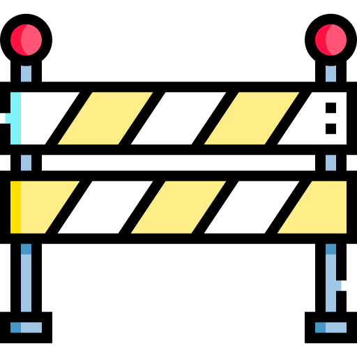 バリア Detailed Straight Lineal color icon