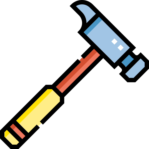 martillo Detailed Straight Lineal color icono
