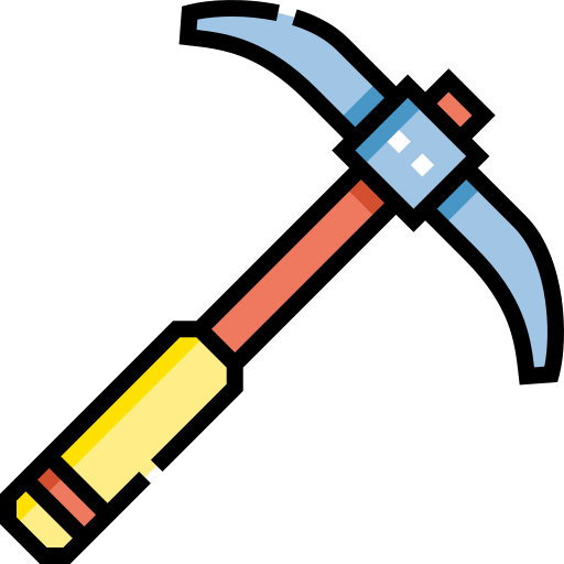 Pickaxe Detailed Straight Lineal color icon