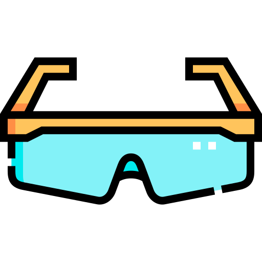 okulary ochronne Detailed Straight Lineal color ikona
